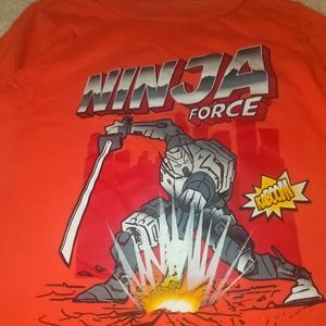Boys red ninja tshirt